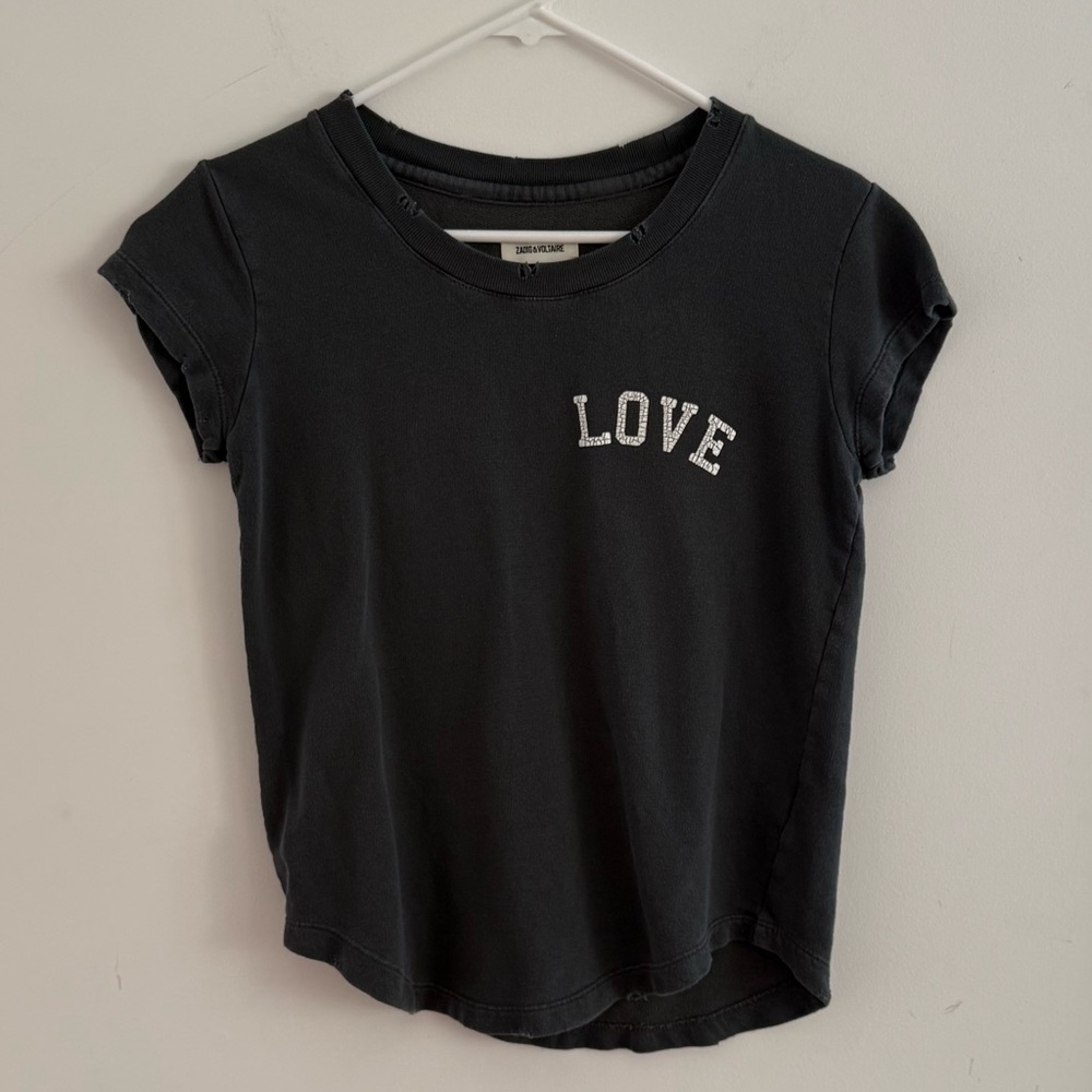 SOLD!! Zadig & Voltaire Seattle Bis Love Short Sleeve Shirt